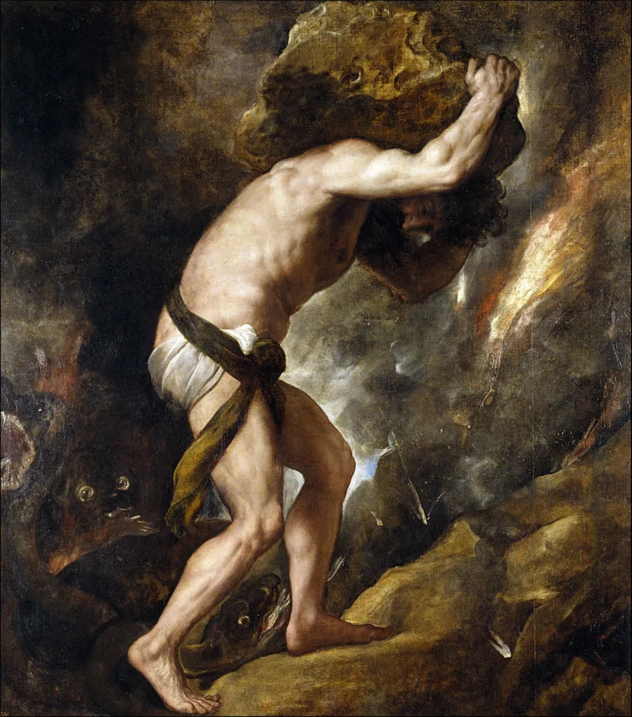 Sisyphus (1548–49) by Titian
