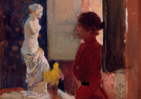 The Lady All in Red